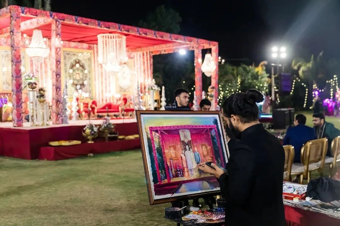 Why Live Wedding Paintings are the Must-Have Trend for 2024-25